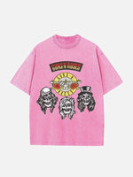 GUNS N' ROSES Print Round Neck T-shirt
