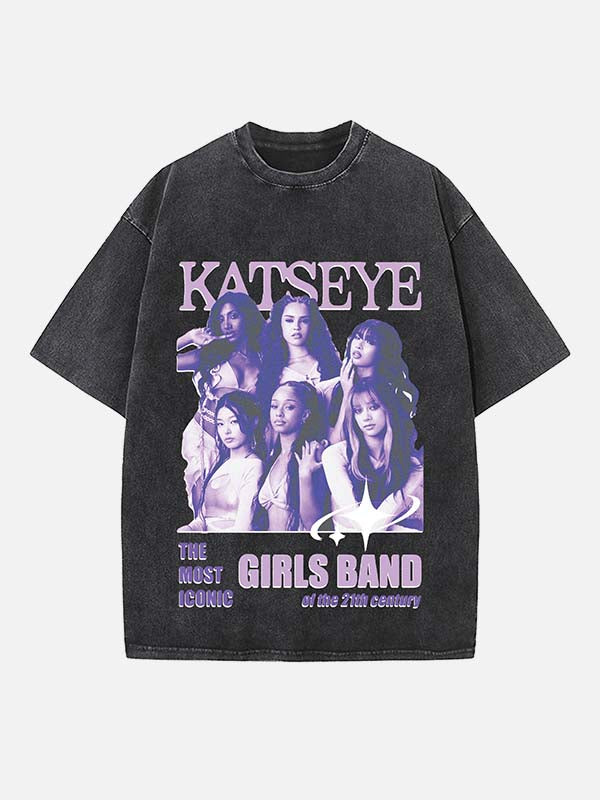 KATSEYE Print Round Neck T-shirt