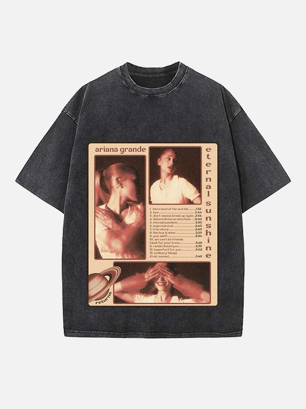 Ariana Grande Print Round Neck T-shirt