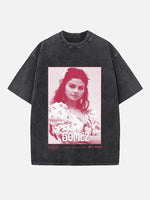 Selena Gomez Print Round Neck T-shirt