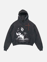 Lady Gaga Print Slant Pockets Hoodie