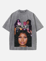 Nicki Minaj Print Round Neck T-shirt