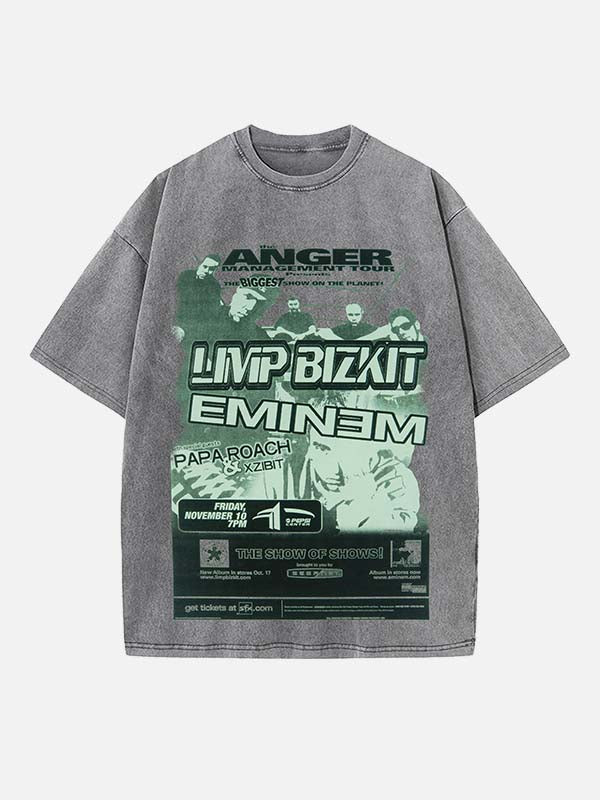 Limp Bizkit Print Round Neck T-shirt