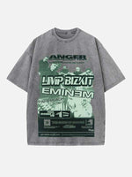 Limp Bizkit Print Round Neck T-shirt