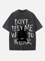 Lady Gaga Print Round Neck T-shirt