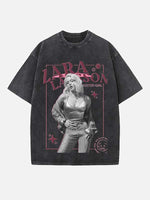 Zara Larsson Print Round Neck T-shirt