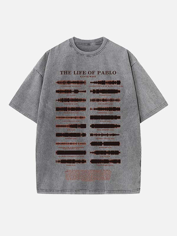 Kanye West Print Round Neck T-shirt