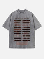Kanye West Print Round Neck T-shirt
