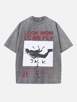 Travis Scott Print Round Neck T-shirt