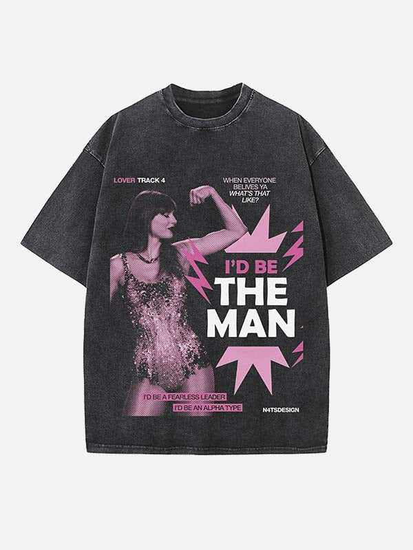 Taylor Swift Print Round Neck T-shirt