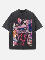 Mariah Carey Print Round Neck T-shirt