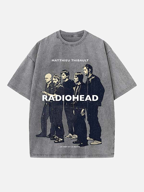 Radiohead Print Round Neck T-shirt