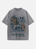 2Pac Print Round Neck T-shirt