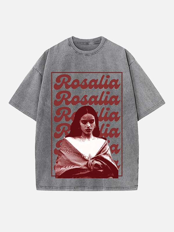 Rosalía Print Round Neck T-shirt