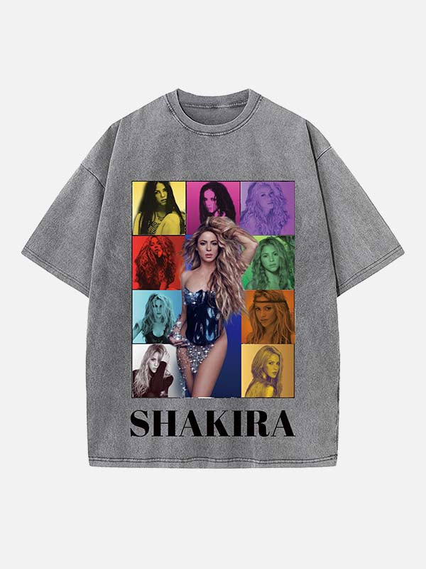 Shakira Print Round Neck T-shirt