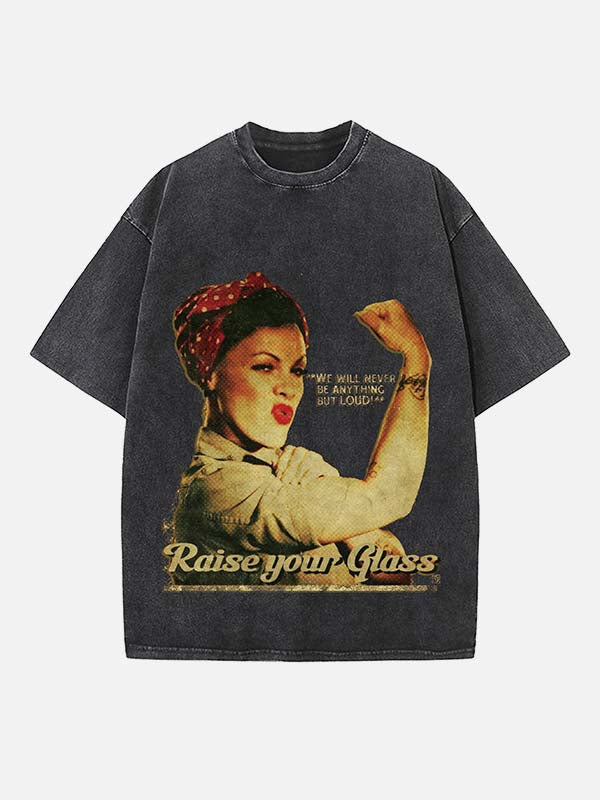 P!nk Print Round Neck T-shirt