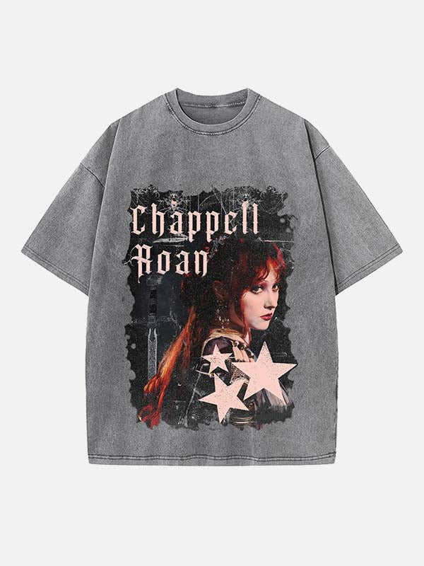 Chappell Roan Print Round Neck T-shirt