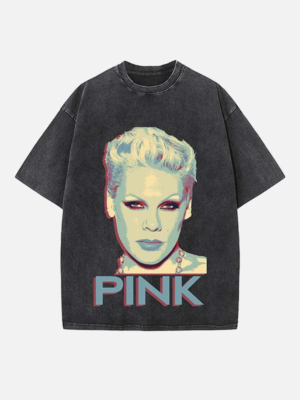 P!nk Print Round Neck T-shirt