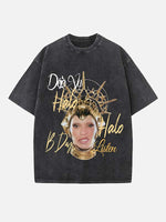Beyoncé Print Round Neck T-shirt