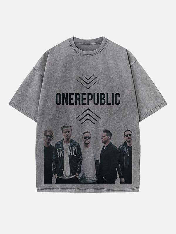 OneRepublic Print Round Neck T-shirt