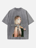 Tate McRae Print Round Neck T-shirt