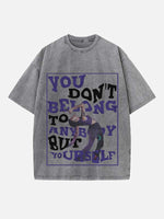 Halsey Print Round Neck T-shirt