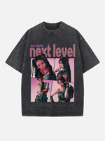 Aespa Print Round Neck T-shirt