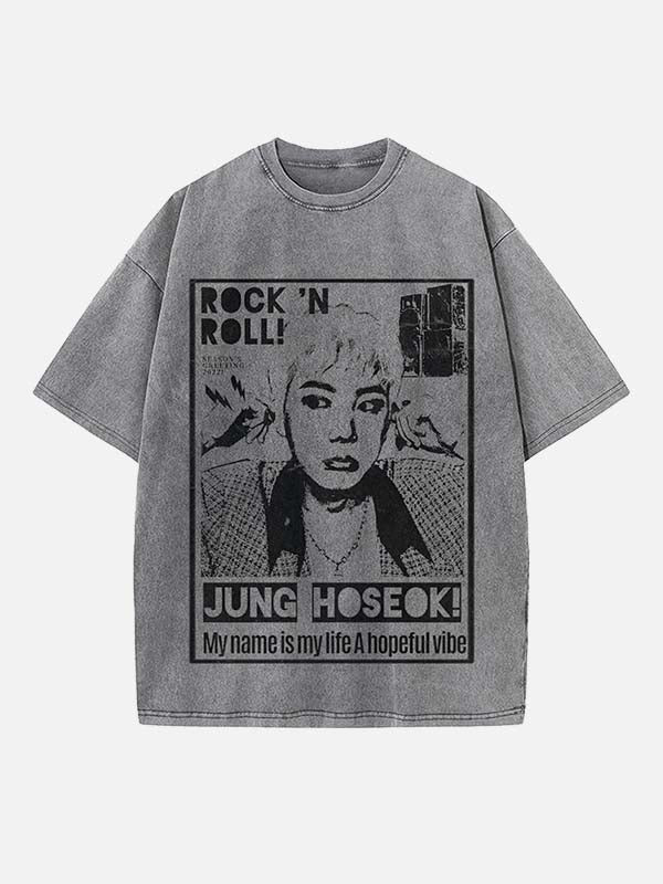BTS Print Round Neck T-shirt