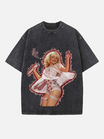 Sabrina Carpenter Print Round Neck T-shirt