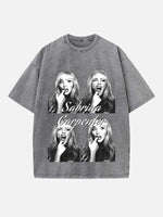 Sabrina Carpenter Print Round Neck T-shirt