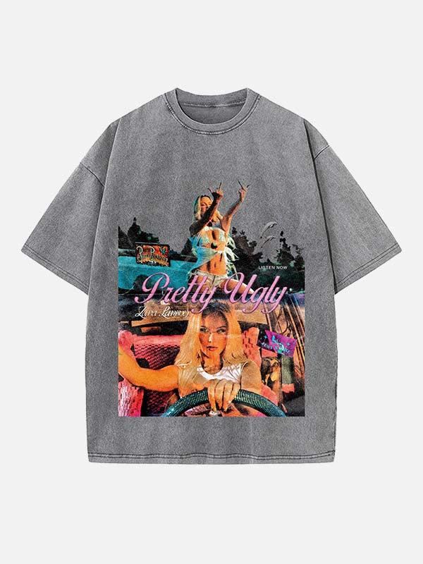 Zara Larsson Print Round Neck T-shirt