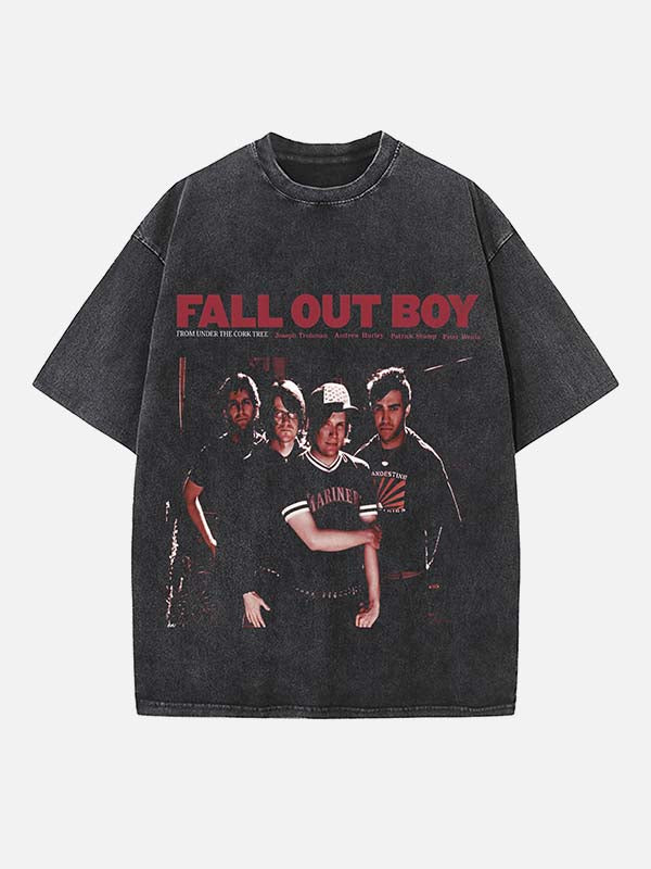 Fall Out Boy Print Round Neck T-shirt