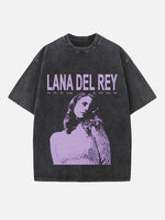 Lana Del Rey Print Round Neck T-shirt
