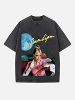 Dua Lipa Print Round Neck T-shirt