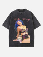 Katy Perry Print Round Neck T-shirt