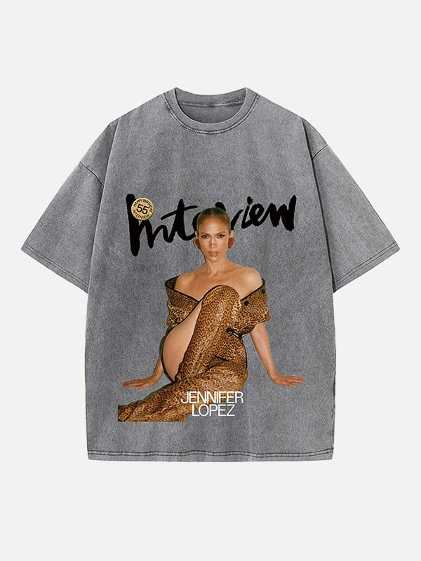 Jennifer Lopez Round Neck T-shirt