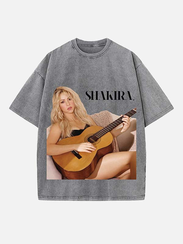 Shakira Print Round Neck T-shirt