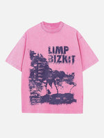 Limp Bizkit Print Round Neck T-shirt