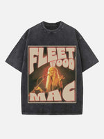 Fleetwood Mac Print Round Neck T-shirt