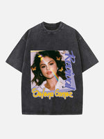 Selena Gomez Print Round Neck T-shirt