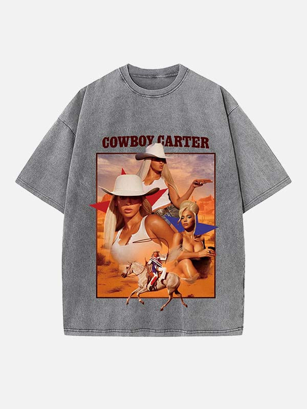 Beyoncé Print Round Neck T-shirt