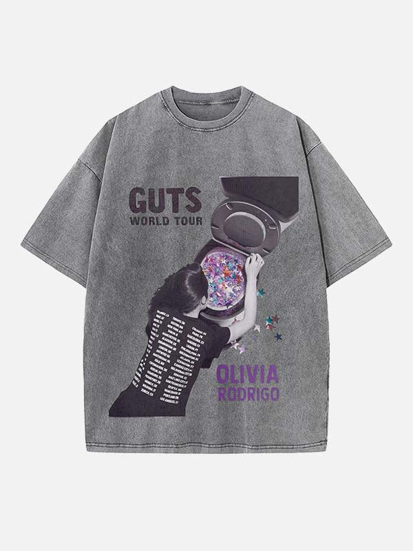 Olivia Rodrigo Print Round Neck T-shirt