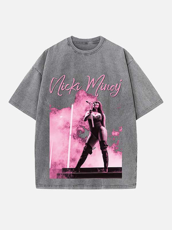 Nicki Minaj Print Round Neck T-shirt