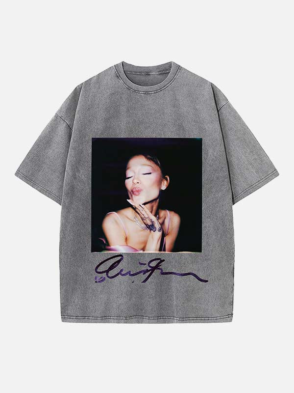 Ariana Grande Print Round Neck T-shirt
