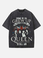 Queen Print Round Neck T-shirt