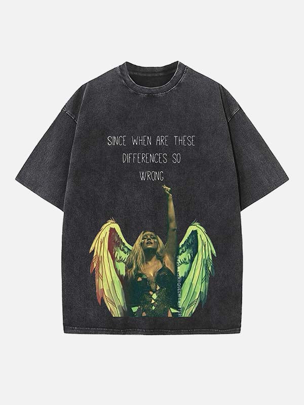 Kesha Print Round Neck T-shirt