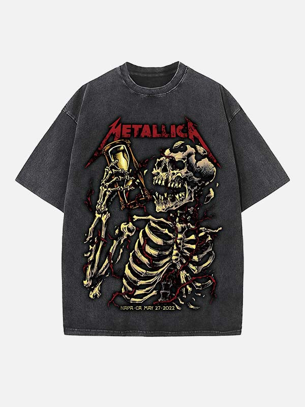 Metallica Print Round Neck T-shirt