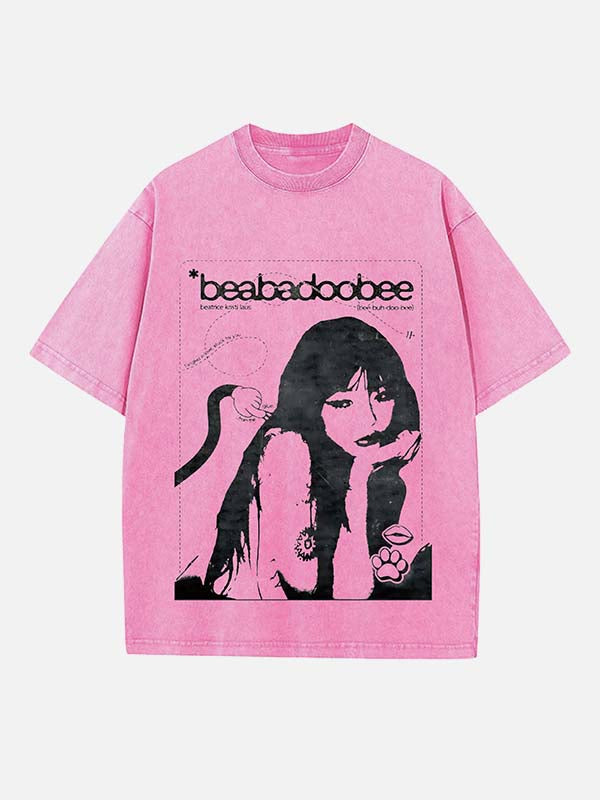 Beabadoobee Print Round Neck T-shirt