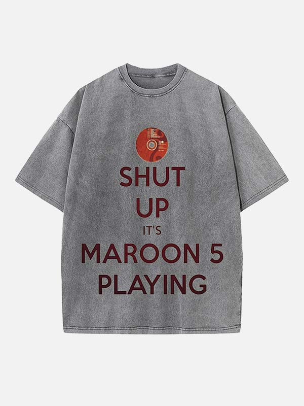 Maroon 5 Print Round Neck T-shirt