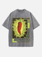 Red Hot Chili Peppers Print Round Neck T-shirt